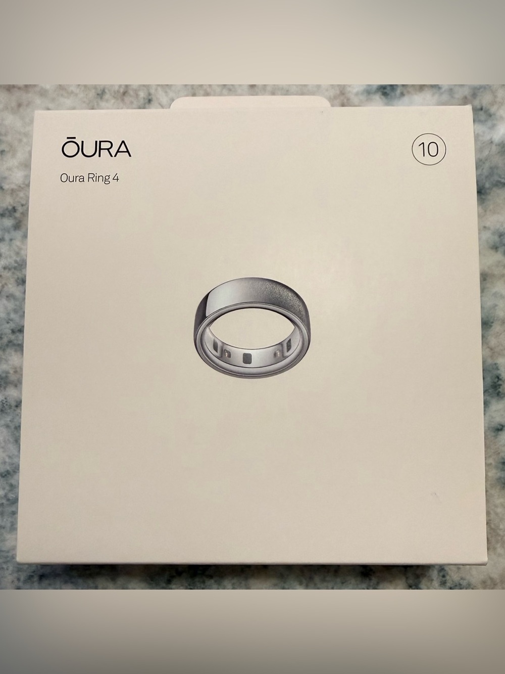 Oura Ring 4 Smart Ring in Silver Tone, Size 10, Factory Sealed